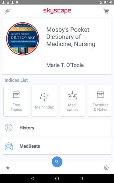 Mosby's Pocket Dictionary - Image screenshot of android app