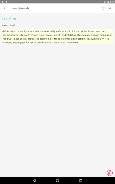 Mosby's Pocket Dictionary - Image screenshot of android app