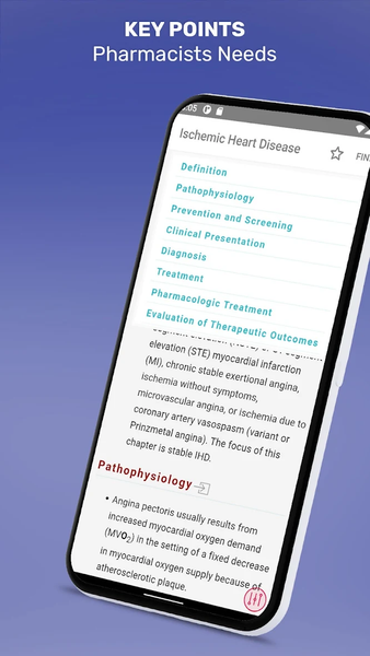 Pharmacotherapy Handbook - Image screenshot of android app