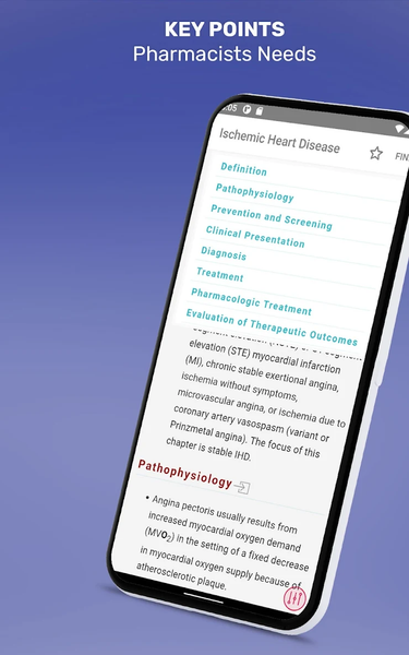 Pharmacotherapy Handbook - Image screenshot of android app