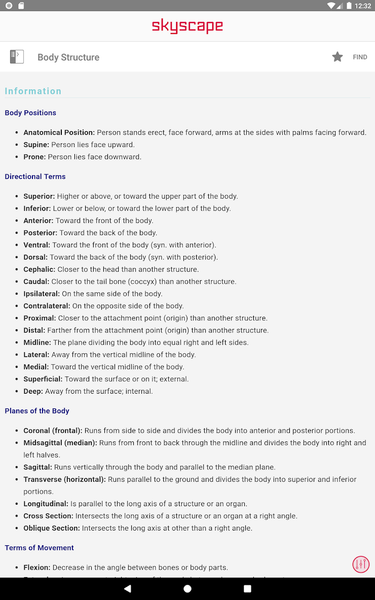 Pocket Anatomy and Physiology - Image screenshot of android app