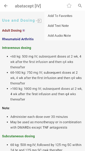 Skyscape Rx - Drug Guide - Image screenshot of android app