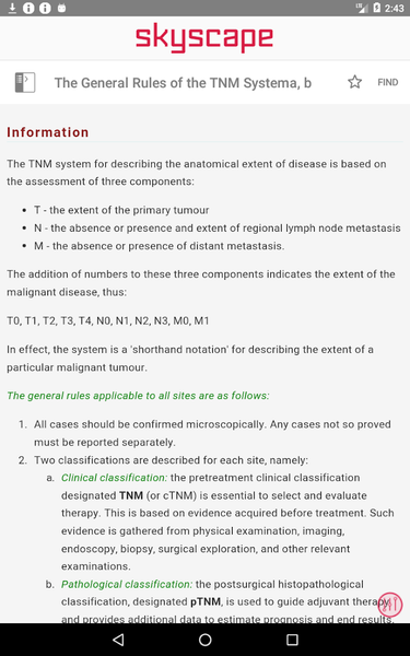 TNM Class - Malignant Tumours - عکس برنامه موبایلی اندروید