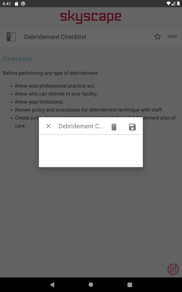 Product Guide Skin Wound Care - Image screenshot of android app