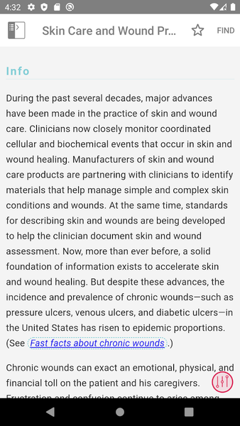 Product Guide Skin Wound Care - Image screenshot of android app