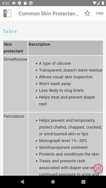 Product Guide Skin Wound Care - Image screenshot of android app