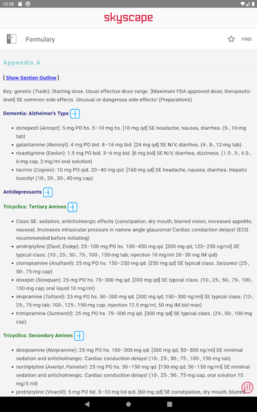 Washington Manual Psychiatry - عکس برنامه موبایلی اندروید