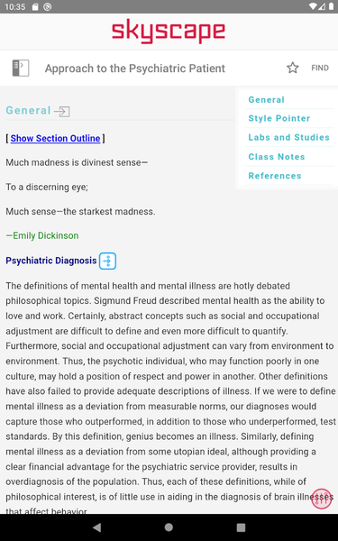 Washington Manual Psychiatry - عکس برنامه موبایلی اندروید