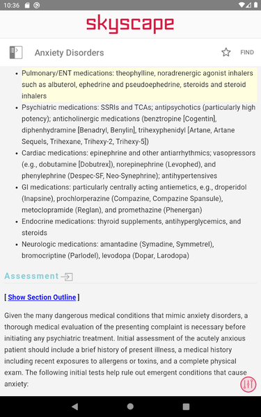 Washington Manual Psychiatry - عکس برنامه موبایلی اندروید