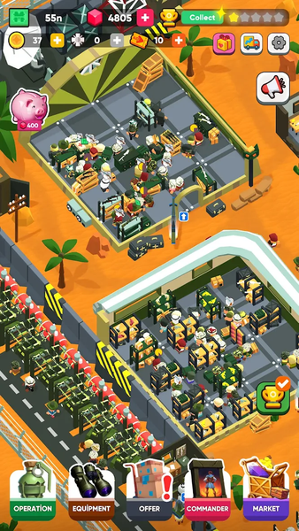 Army Store Tycoon: Idle Base - Gameplay image of android game