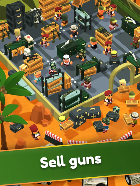 Army Store Tycoon: Idle Base - Gameplay image of android game