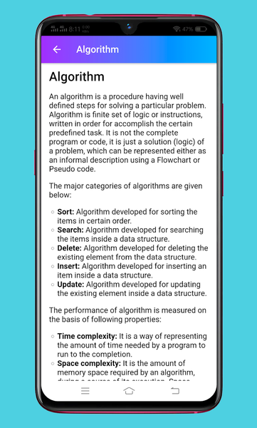 Learn Data Structures Offline - عکس برنامه موبایلی اندروید