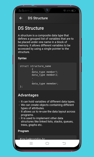 Learn Data Structures Offline - عکس برنامه موبایلی اندروید