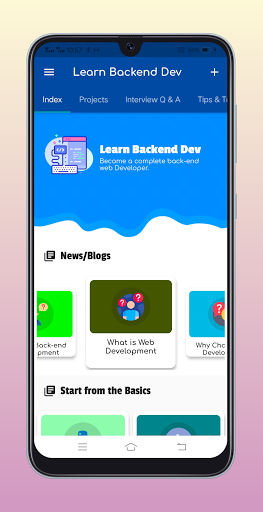 Learn Backend Web Development - عکس برنامه موبایلی اندروید