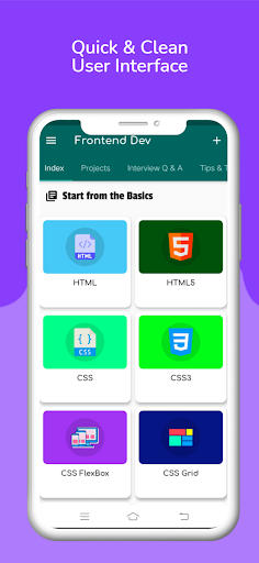 Learn Frontend Web Development - عکس برنامه موبایلی اندروید