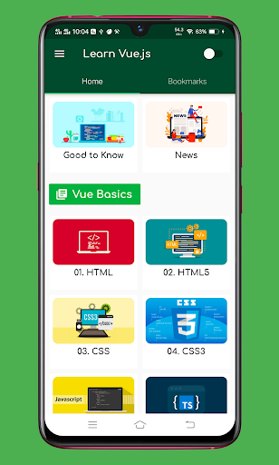 Learn Vue.js 3 Offline - عکس برنامه موبایلی اندروید