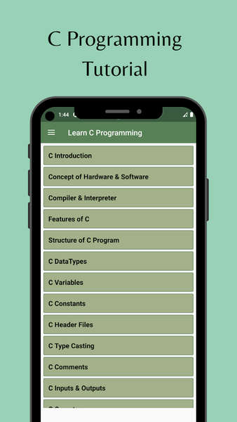 Learn C Programming - Image screenshot of android app