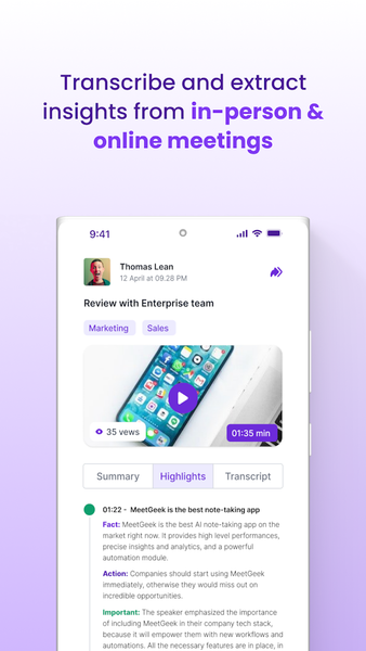 AI Transcribe. Speech to Text - Image screenshot of android app