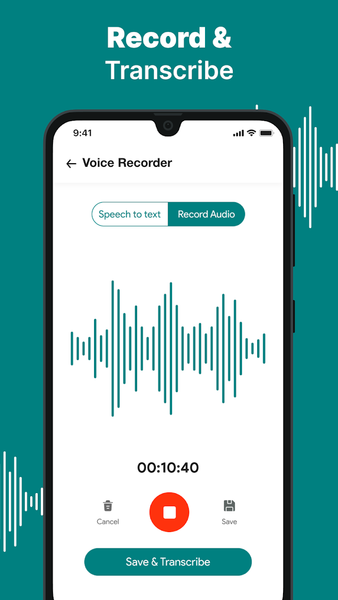 AI Transcribe: Audio to Text - عکس برنامه موبایلی اندروید