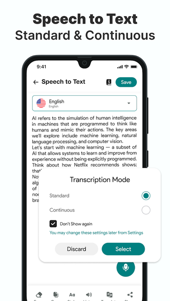 AI Transcribe: Audio to Text - عکس برنامه موبایلی اندروید