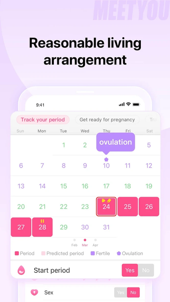 MeetYou - Period Tracker - Image screenshot of android app