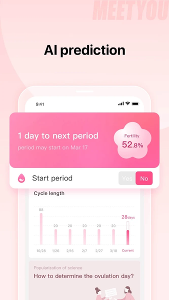 MeetYou - Period Tracker - عکس برنامه موبایلی اندروید