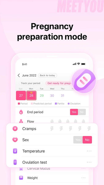 MeetYou - Period Tracker - Image screenshot of android app