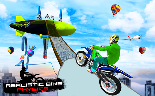 Mega Ramp Bike Impossible Stunt Race - Gameplay image of android game