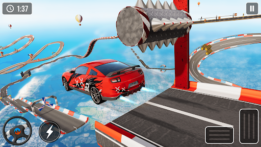 Impossible Car Stunt Game 3D - Gameplay image of android game