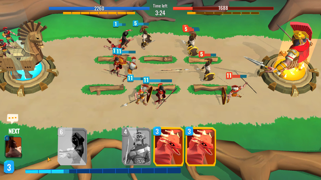 Trojan War: Castle Clash Cards - Gameplay image of android game