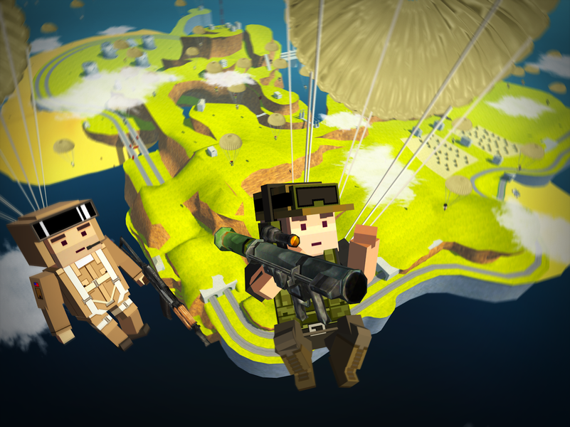 Blocky Army Battle Royale - To - Gameplay image of android game