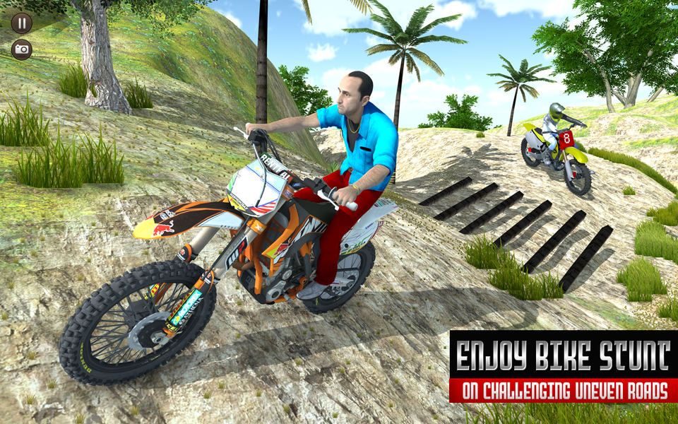 Tough Offroad Bike Stunt 2021: - Gameplay image of android game