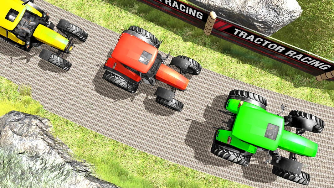 Tractor Racing Tractor Trolley - Gameplay image of android game