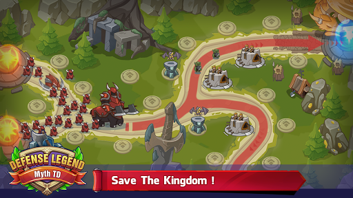 Defense Legend: myth TD - Gameplay image of android game