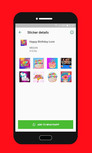 Happy Birthday Stickers 🎂 WAStickerApps Birthday - Image screenshot of android app
