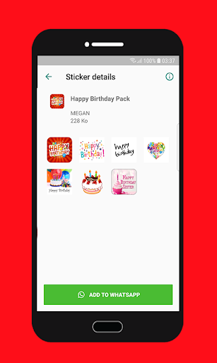 Happy Birthday Stickers đ WAStickerApps Birthday - Image screenshot of android app