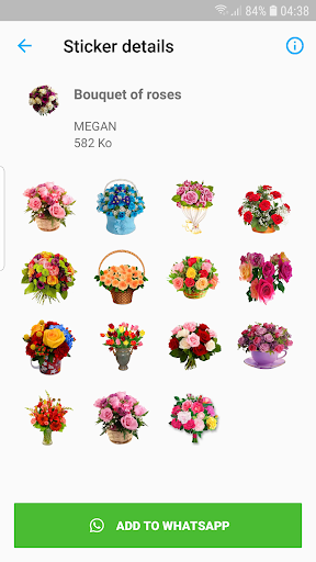Roses Stickers for WhatsApp - Image screenshot of android app