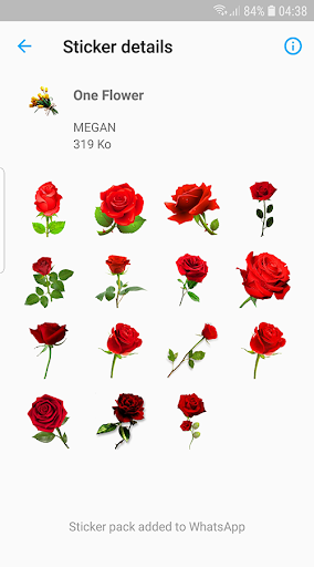 Roses Stickers for WhatsApp - Image screenshot of android app