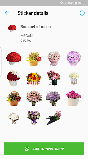 Roses Stickers for WhatsApp - Image screenshot of android app