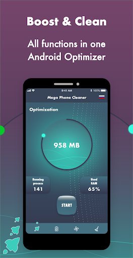 Mega Phone Cleaner - Clean & Boost - عکس برنامه موبایلی اندروید