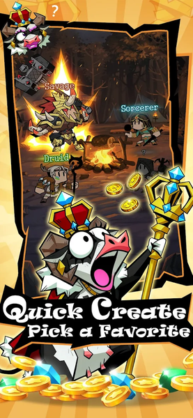 Lootfiend: Idle Dungeons - Gameplay image of android game