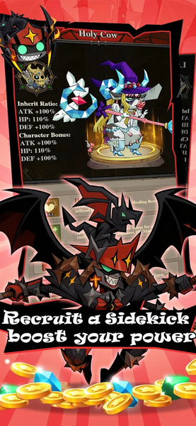 Lootfiend: Idle Dungeons - Gameplay image of android game