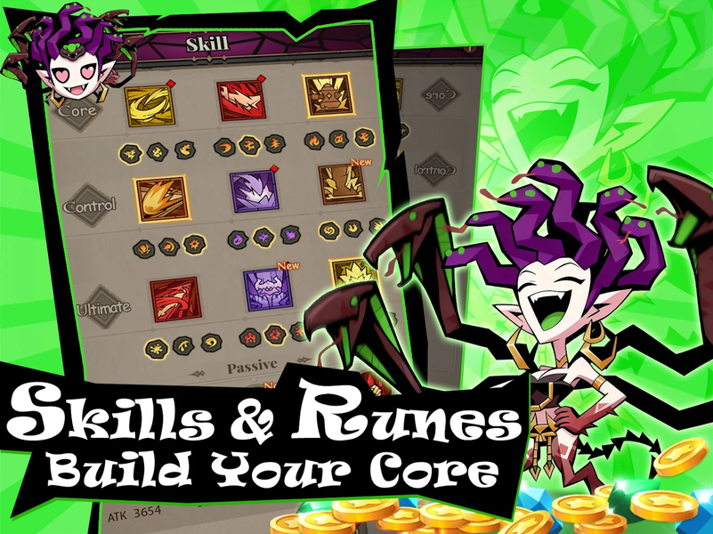 Lootfiend: Idle Dungeons - Gameplay image of android game