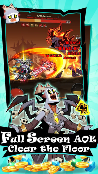 Lootfiend: Idle Dungeons - Gameplay image of android game