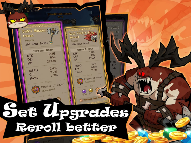 Lootfiend: Idle Dungeons - Gameplay image of android game