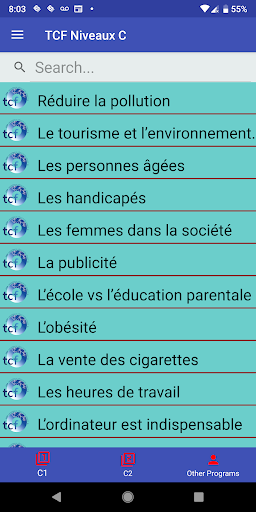 TCF Niveaux C1, C2 - Image screenshot of android app