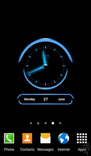 Androidblue Clock - Image screenshot of android app