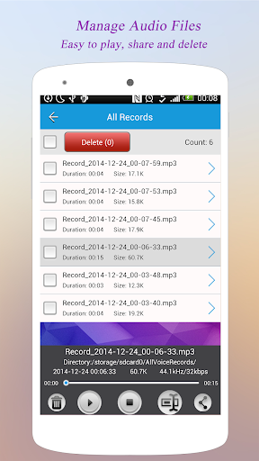 Super Voice Recorder - Image screenshot of android app