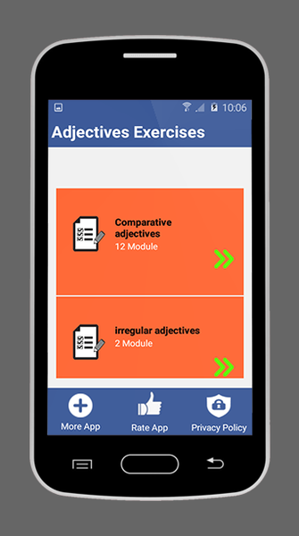 English adjectives Exercises - Image screenshot of android app