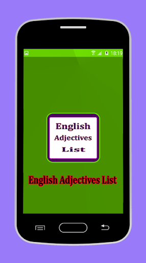 English Adjectives List - Image screenshot of android app